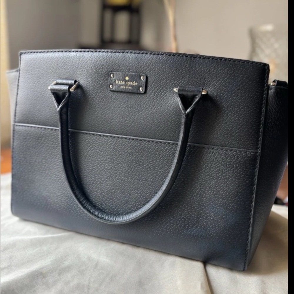Kate Spade Elegant Black Leather Satchel